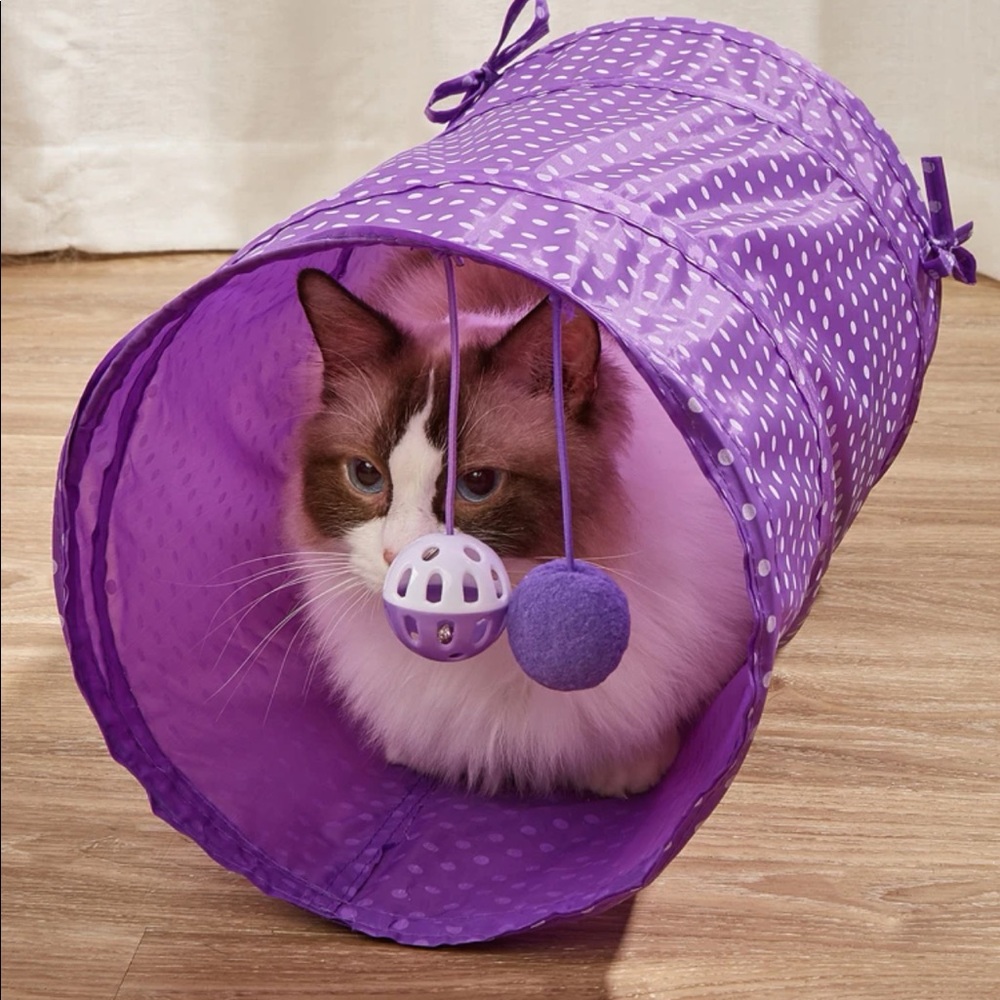 Polka Dot Pattern Cat Tunnel 🐈